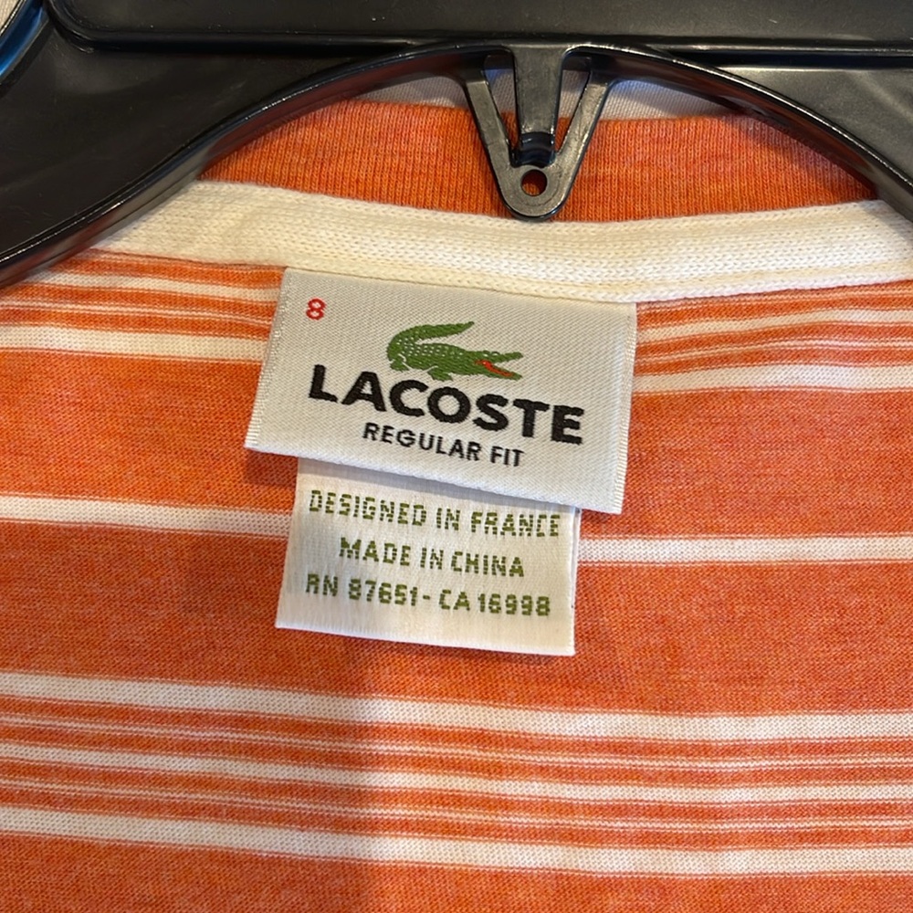 Lacoste striped  shirts bundle green/orange/ red/ white good condition 3xl - Picture 5 of 10